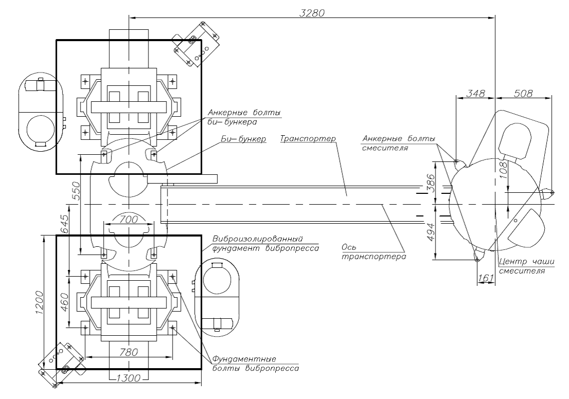 План фундамента Бикондор-90-ТБ